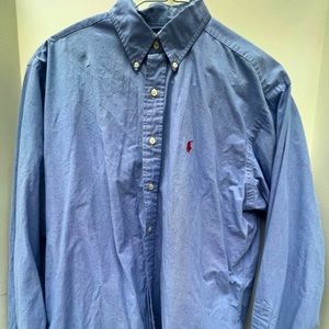 Ralph Lauren button down collared shirt, ‘Blake’, L,  EUC!